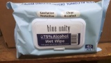 LOT OF 2,688 NEW PACKAGES OF BLUE UNITY DISINFECTING WIPES