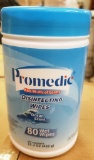 PARTIAL PALLET OF NEW IN BOX 72 CANISTERS OF PROMEDIC OCEAN MIST DISINFECTING WIPES
