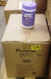 PARTIAL PALLET OF NEW IN BOX 24 CANISTERS OF PROMEDIC LAVENDER DISINFECTING WIPES