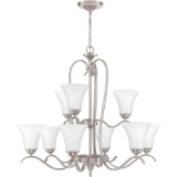 1 NEW QUOIZEL KGF5009BN 9-LIGHT CHANDELIER LIGHT FIXTURE