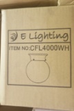 LOT OF 28 NEW E LIGHTING CFL4000WH LIGHT FIXTURES