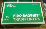 NEW BOX OF FIDO 13-GALLON TRASH BAGS - #116153