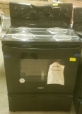 NEW BLACK WHIRLPOOL ELECTRIC RANGE / OVEN DAMAGED IN SHIPPING