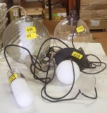 LOT OF 4 HANGING DISPLAY LIGHT FIXTURES