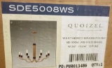 6 NEW QUOIZEL SDE5008WS WEATHERED BRASS CHANDELIERS