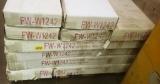 PALLET OF 17 BOXES OF NEW SHAKER FLORAL WHITE CABINETS FW-W1242