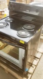 NEW BLACK FRIGIDAIRE ELECTRIC STOVE / RANGE DAMAGED IN SHIPPING