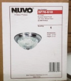 LOT OF 10 NEW NUVO LIGHT FIXTURES 2-BULB BRUSHED NICKEL WITH CLEAR RIBBED GLASS 13