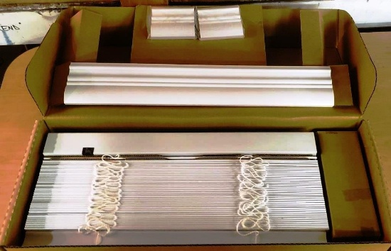 6 NEW CHAMPION 2" WHITE FAUX WOOD BLINDS