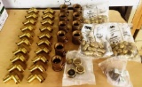 LOT OF NEW BRASS & BRONZE PLUMBING HARDWARE & CONNECTORS