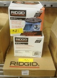 LOT OF 4 NEW RIDGID ITEMS - FILTERS AND DRAIN SNAKE