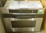 USED GE STAINLESS STEEL & BLACK SINGLE WALL OVEN