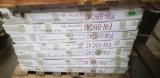 PALLET OF 8 BOXES OF NEW FLORAL WHITE CABINETS