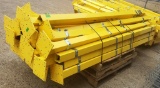 PALLET OF 37 YELLOW METAL FLOOR MOUNT POSTS