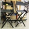 2 BLACK WOOD & CANVAS DIRECTOR'S CHAIRS