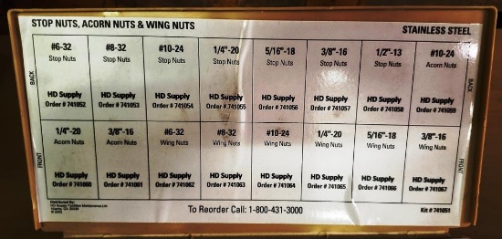 8 NEW BOXES OF STOP ACORN & WING NUTS