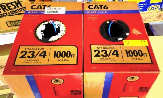 2 PARTIAL BOXES OF CAT 6 CABLE