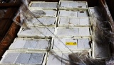 CRATE OF 56 BOXES OF WHITE SPARKLY TILES
