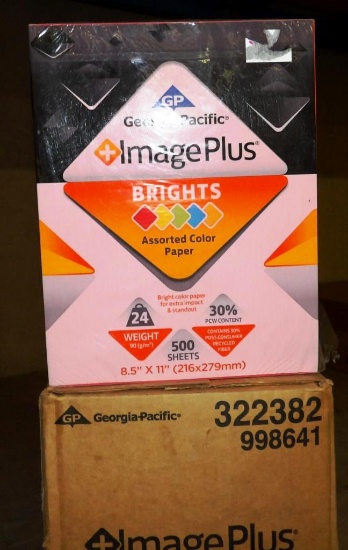 7 REAMS = 3500 SHEETS GEORGIA PACIFIC IMAGE PLUS BRIGHTS PAPER
