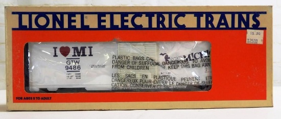 NEW IN THE BOX: LIONEL ELECTRIC TRAINS "I LOVE MICHIGAN" BOX CAR 6-9486