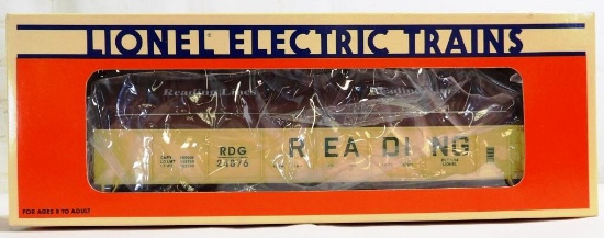 NEW IN THE BOX: LIONEL ELECTRIC TRAINS READING GONDOLA WITH COIL COVERS 6-17405