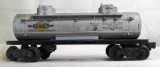 USED LIONEL SILVER SUNOCO TANKER CAR - STAMPED 6465 ON THE BOTTOM