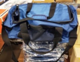 LOT OF 16 RITZ SAFETY BLUE PLASTIC LINED DUFFEL BAGS