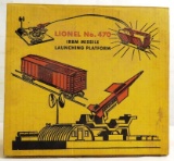 LIONEL TRAINS NO. 470 IRBM MISSILE LAUNCHING PLATFORM IN BOX