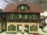 USED HEAVY PLASTIC 2-STORY HOUSE WITH SHUTTERS AND FLOWER BOXES