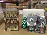 USED DEPT 56 SNOW VILLAGE OAK GROVE TUDOR AND GROCERY