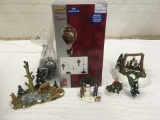 USED LEMAX WINTER / CHRISTMAS FIGURES AND BALLOON