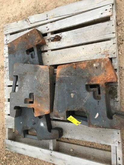 Pallet of 5 Tractor Weights