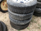 4pc New Trailer Tires and Rims, 5 Lug