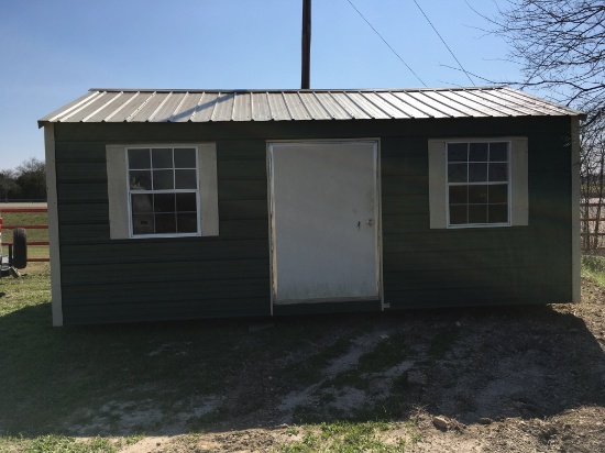 12'x20' Metal Portable Building Green