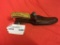 Custom HJR Knife USA Clip Point Skinner w/Sheath