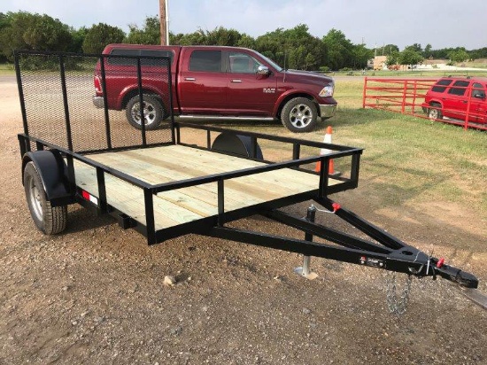 *2018 10'x77" Single Axle Trailer w/Gate