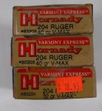 60rds Hornady 204 Ruger 40gr V-Max