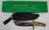 Hen and Rooster 9.5in Bowie Knife w/Sheath