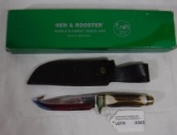 Hen and Rooster 5.5in Blade w/Gut Hook and Sheath