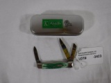 Case Triple Blade Pocket Knife w/Sheath