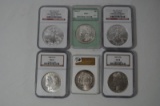 6pc. Silver Dollar Coins