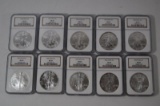 10pc. Liberty Silver Dollar Coins