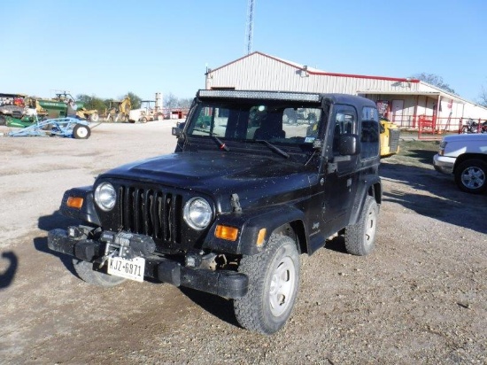 *2005 Jeep Wrangler 4x4 4cyl.