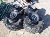 4pc ATV Tires&Rims, ITP 900XLT 27x9.00R12 NHS 55L