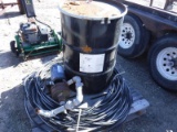 55gal Drum, Pump, Cable