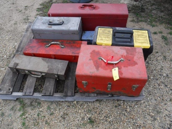 Pallet of 7 Tool Boxes