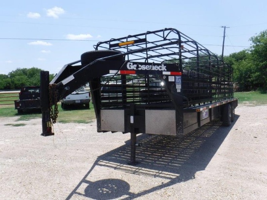 24'x6'8" Gooseneck Brand Cattle Trailer