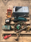 Pallet of Cutting torch, 12v Electric Fence