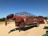 24' Cattle Trailer w/ Bow Top,butterfly back gates