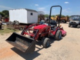 Mahindra eMax 22s w/Loader & 4' Shredder